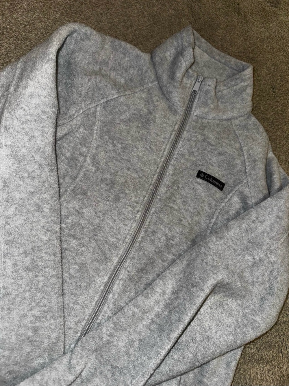 Columbia Light Gray Women's Full-Zip Fleece Jacket